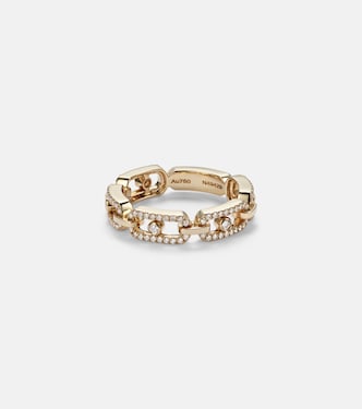 Move Link 18kt gold ring with diamonds | Messika