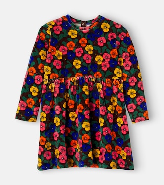 Floral cotton velvet dress | Mini Rodini