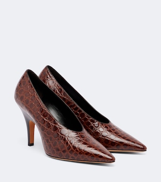 Petra croc-effect leather pumps | Le Monde Béryl