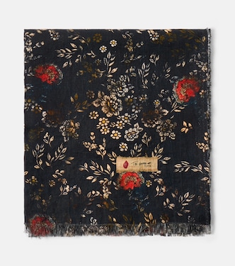 Firmament floral linen and cotton throw | The House of Lyria