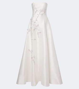 Bridal embellished strapless bustier gown | Costarellos