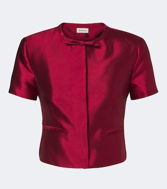 Naelle bow-detail satin top | Simkhai