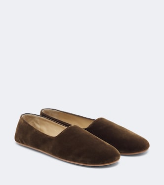 Ponti velvet slip-on shoes | The Row