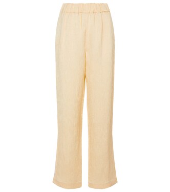 Pantalon droit en lin mélangé | CO