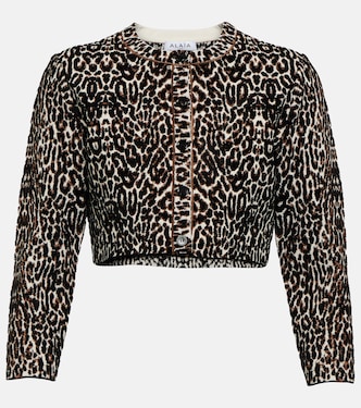 Leopard-print jacquard cardigan | Alaïa