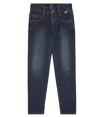 Mid-rise cotton straight jeans | Il Gufo