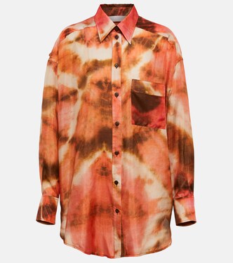 Vacay tie-dye silk shirt | Zimmermann