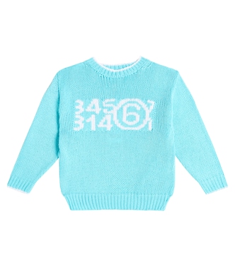 Logo cotton-blend sweater | MM6 Maison Margiela Kids
