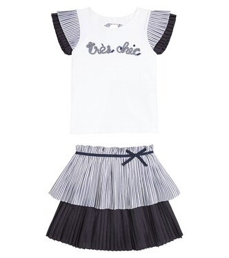 Striped top and skirt set | Patachou
