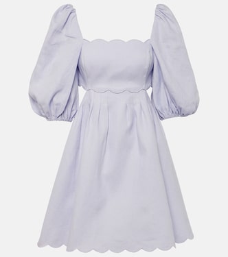 Halliday scalloped linen minidress | Zimmermann