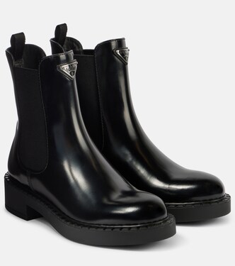Leather Chelsea boots | Prada