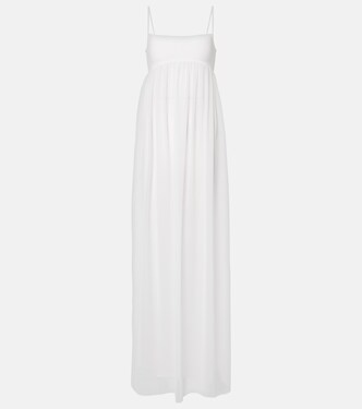 Peplo jersey and muslin maxi dress | Jacquemus