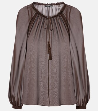 Sheer silk georgette blouse | Tom Ford
