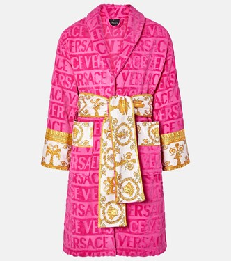 Versace Allover cotton terry bathrobe | Versace Home