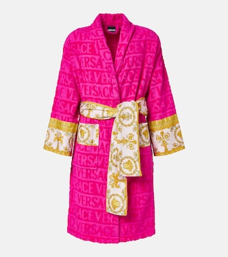 Versace Allover cotton terry bathrobe | Versace Home