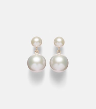 Venus Moon 14kt gold earrings with freshwater pearls | Sophie Bille Brahe