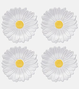 Maria Flor Daisy set of 4 earthenware dessert plates | Bordallo Pinheiro