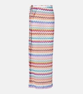 Zigzag lamé wrap skirt | Missoni