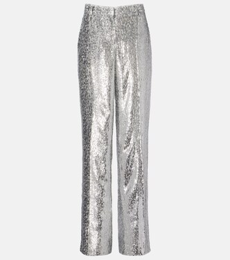 Fil coupé lamé wide-leg pants | Stella McCartney