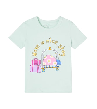 T-shirt in jersey di cotone con stampa | Stella McCartney Kids