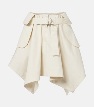 Cotton and silk gabardine miniskirt | Loewe