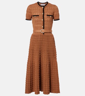 Midikleid aus Pointelle-Strick | Self-Portrait