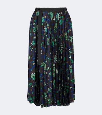 Floral plissé midi skirt | Sacai