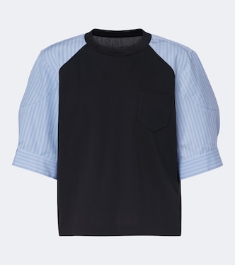 Striped cotton T-shirt | Sacai