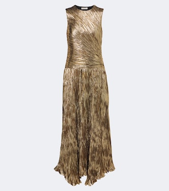 Eugenia pleated lamé gown | Ulla Johnson