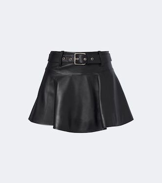 Belted leather miniskirt | Loewe