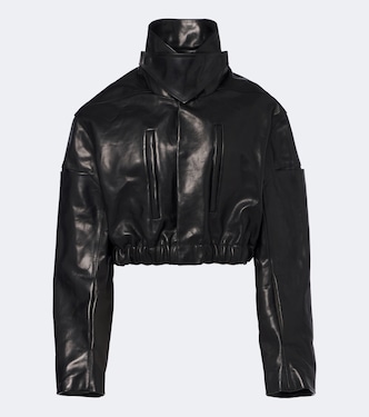 Cropped leather jacket | Rick Owens