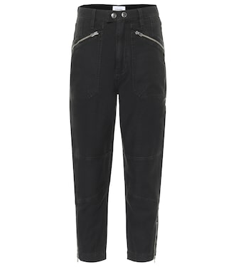 Jean droit Moto Zip à taille haute | Frame