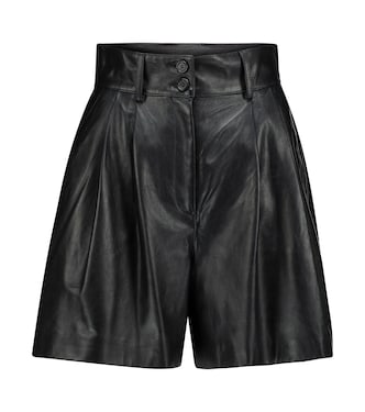 High-rise leather shorts | Dolce&Gabbana