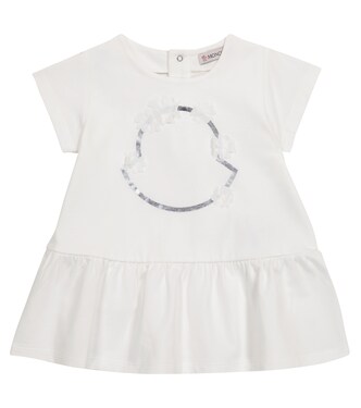 Baby logo stretch-cotton dress | Moncler Enfant