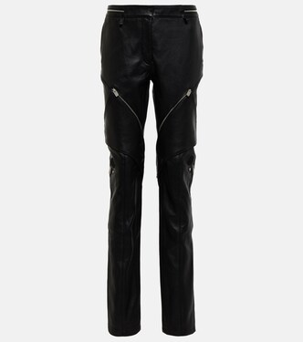 6 Moncler 1017 Alyx 9sm mid-rise straight leather pants | Moncler Genius
