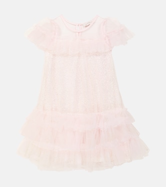 Robe en tulle à ornements | Monnalisa