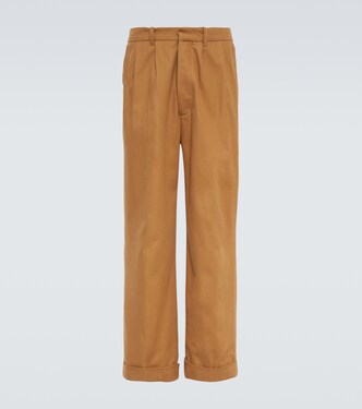 Dusk pleated cotton and cashmere pants | Wales Bonner