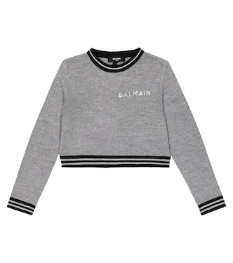 Logo knitted wool sweater | Balmain Kids