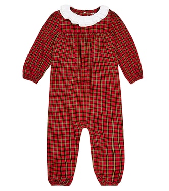 Baby checked cotton playsuit | Polo Ralph Lauren Kids
