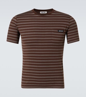 T-Shirt aus Baumwoll-Jersey | Miu Miu