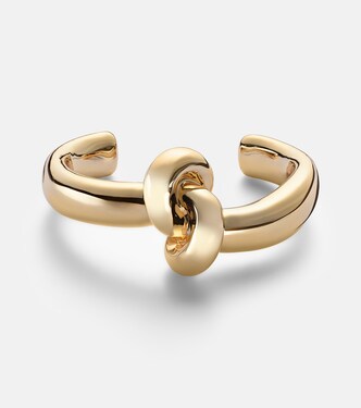 Thin Knot 10kt gold-plated cuff bracelet | Jennifer Fisher