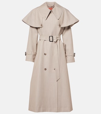 Billie caped virgin wool trench coat | Altuzarra