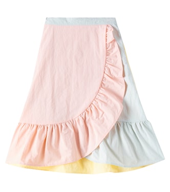 Colorblocked wrap skirt | Tinycottons