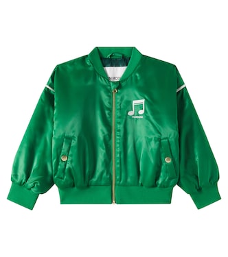 Note padded satin varsity jacket | Mini Rodini