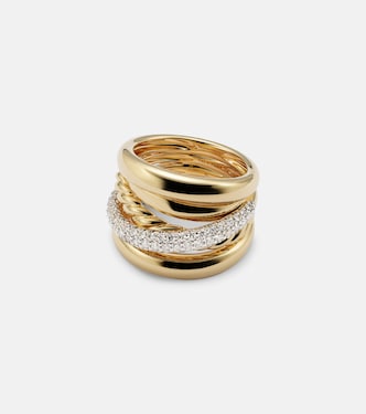 Ring DY Crossover® aus 18kt Gelbgold mit Diamanten | David Yurman