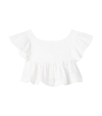 Cycas cotton lace top | Poupette St Barth Kids