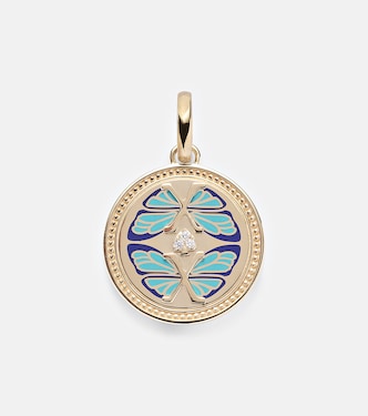 Reverie Medium 18k gold and ceramic pendant with diamonds | FoundRae