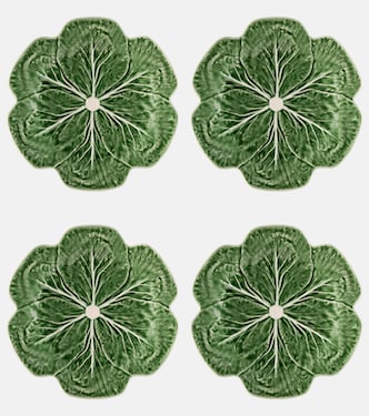 Cabbage set of 4 ceramic dinner plates | Bordallo Pinheiro