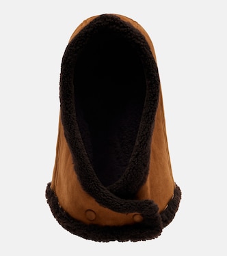 Shearling-trimmed suede hood | Yves Salomon