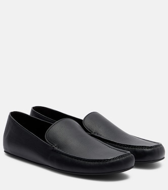 Leo leather slip-on shoes | The Row